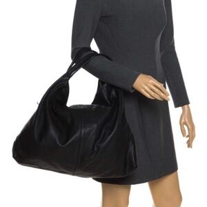 Furla Elizabeth Black Leather Tote Bag EUC